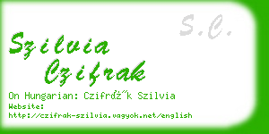 szilvia czifrak business card